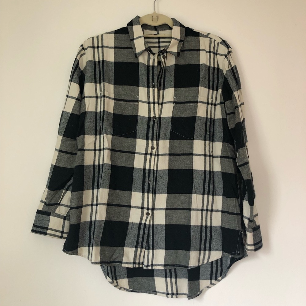 Madewell Oversized Ex Boyfriend Flannel Shirt